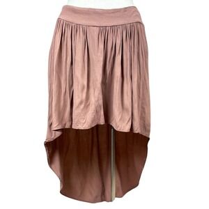 BLUETTE Womens (M) Skirt Rose‎ High Low Elastic Waist Italy Boho Beach Siren